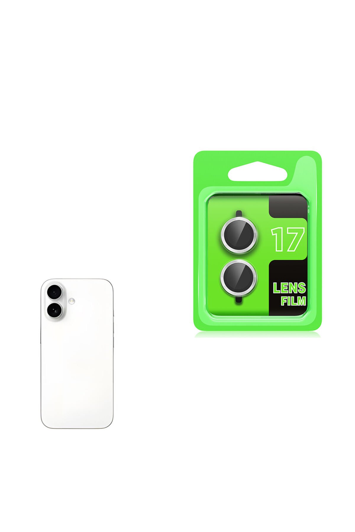 iPhone 17 Zore CL-07 Kamera Lens Koruyucu - Gümüş Gümüş