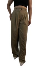 Pamuklu Palazzo Pantolon Camel - M