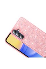 Galaxy A26 Kılıf Parlak Taşlı Tasarım BSAY Pırlanta Kapak - Gold Gri