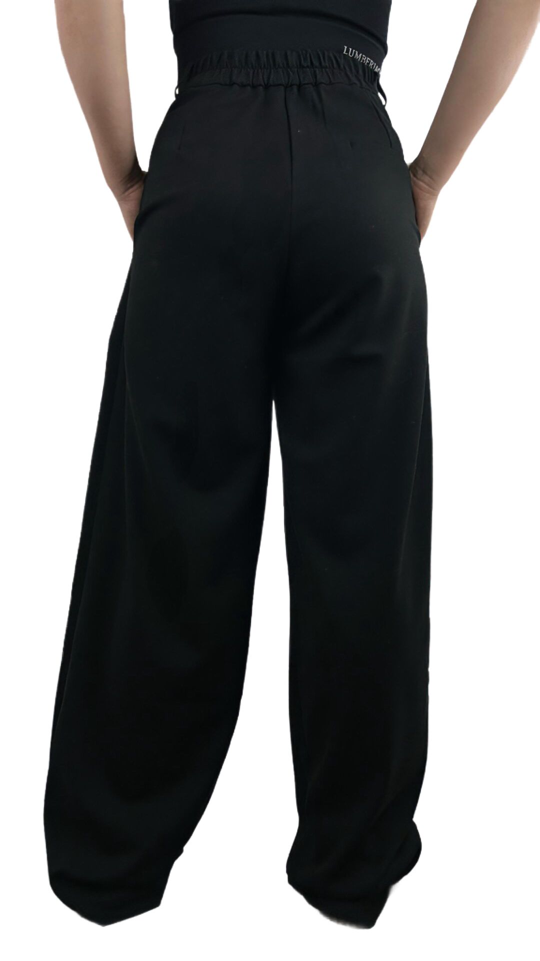 Pamuklu Palazzo Pantolon Siyah - L