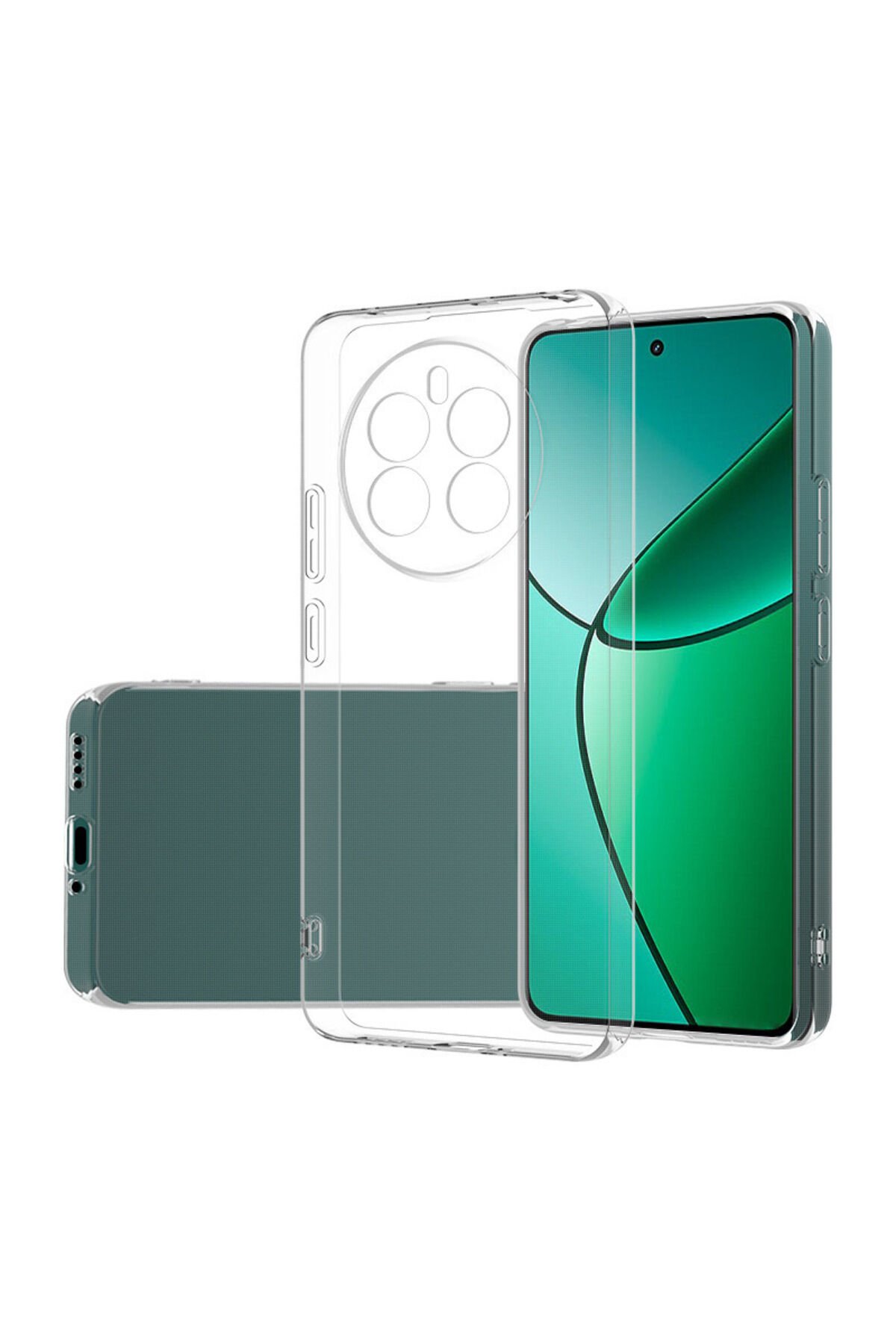 Realme 12 Plus Kılıf BSAY Süper Silikon Kapak - Şeffaf