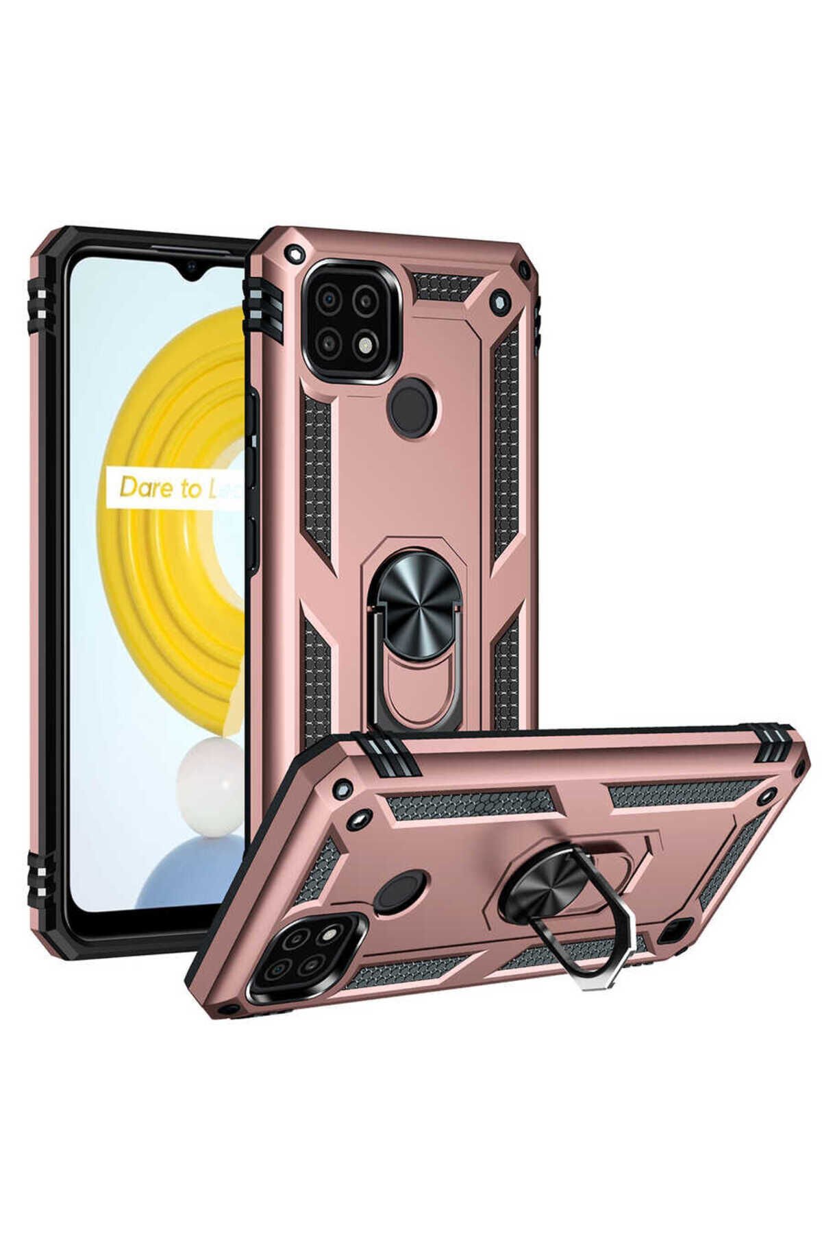 Realme C21 Kılıf BSAY Vega Kapak - Rose Gold Rose Gold