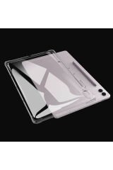 Galaxy Tab S9 Ultra Kılıf Uyumlu BSAY Tablet Nitro Anti Shock Silikon Kapak-Renksiz Renksiz