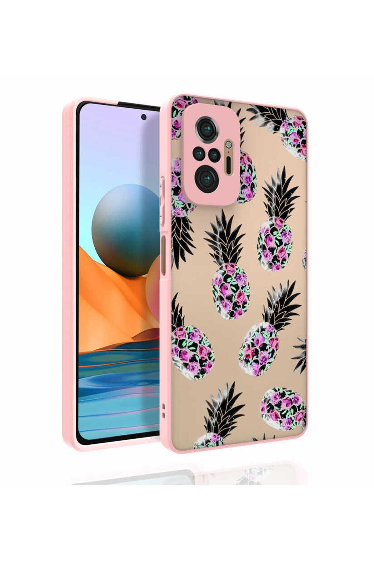 Redmi Note 10 Pro Kılıf Desenli Kamera Korumalı Parlak BSAY Nora Kapak - NO5 No1