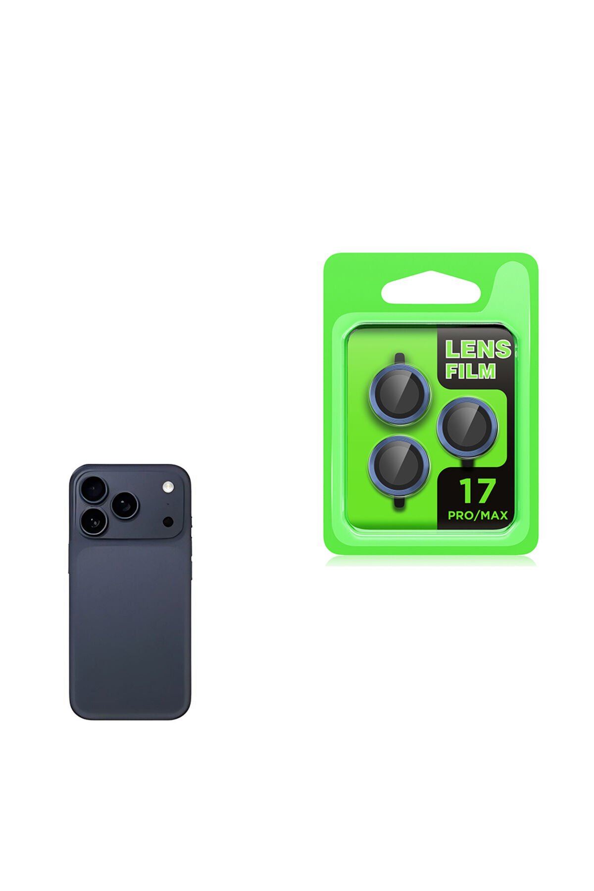 iPhone 17 Pro Max Zore CL-07 Kamera Lens Koruyucu - Titanyum-Gümüş Gümüş