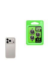 iPhone 17 Pro Max Zore CL-07 Kamera Lens Koruyucu - Titanyum-Gri Gri