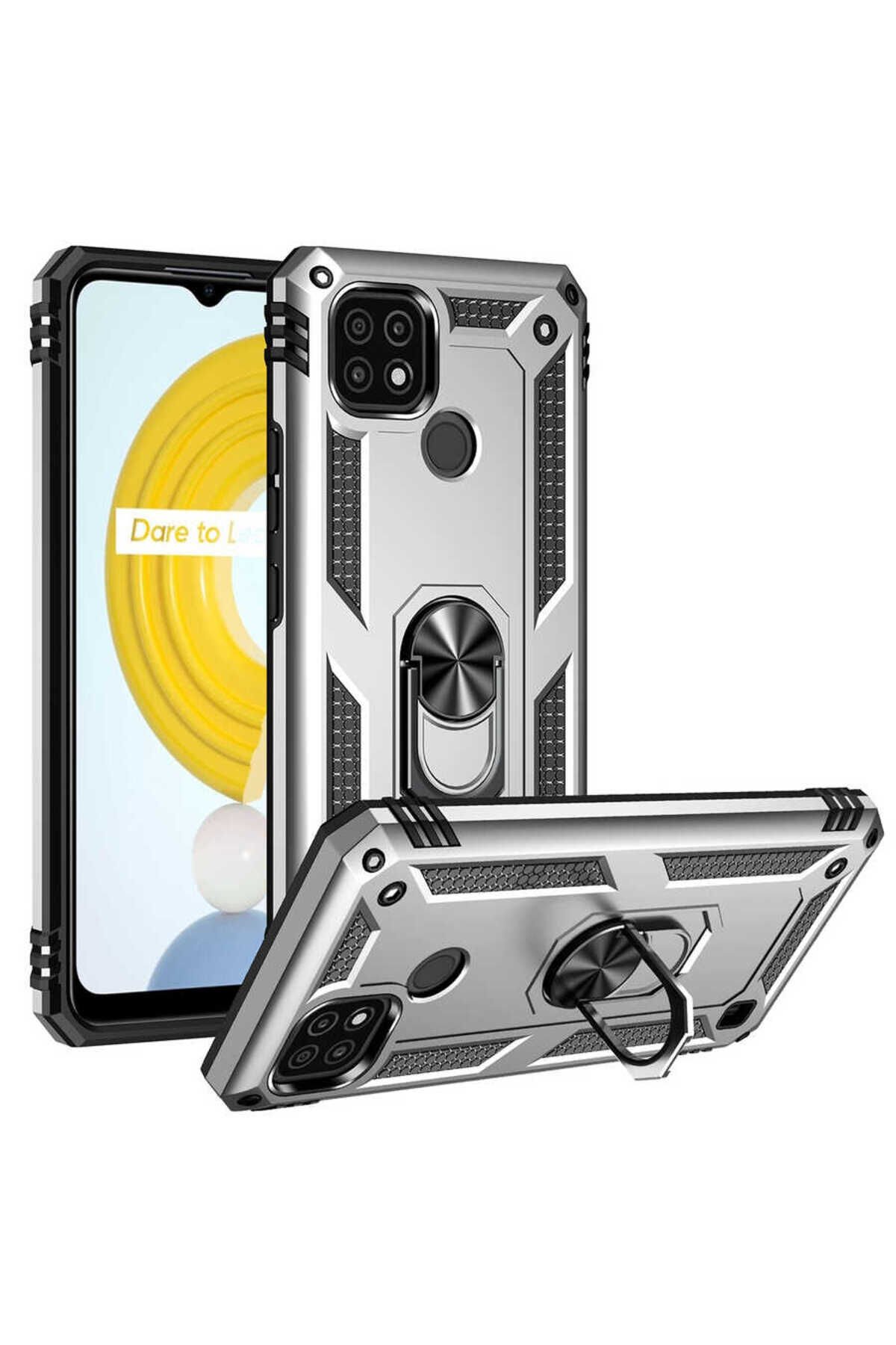 Realme C21 Kılıf SBT Vega Kapak - Gri Gri