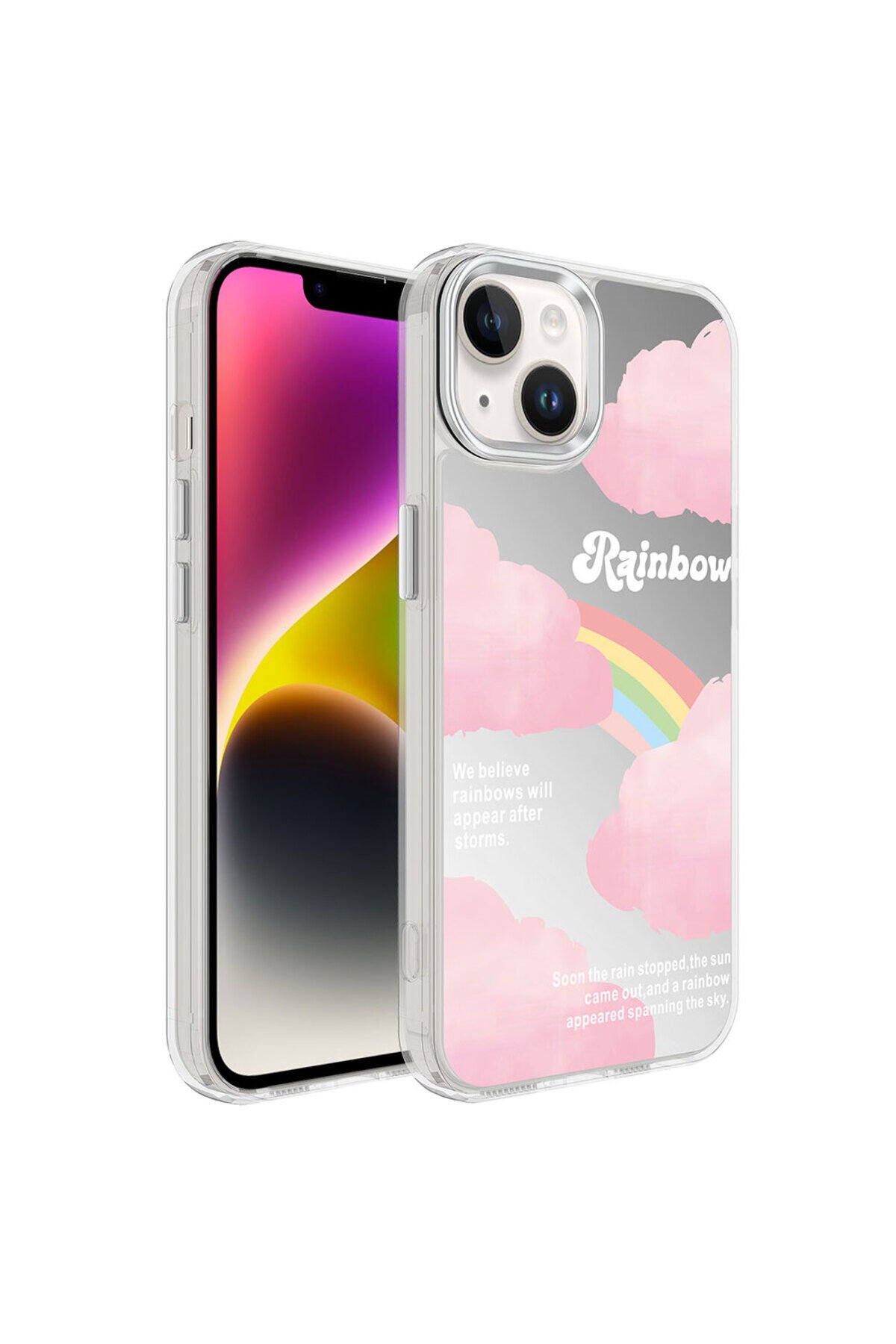 iPhone 13 Uyumlu AiHTTgli Parlak Tasarımlı BSAY Mimbo Kılıf-NO6