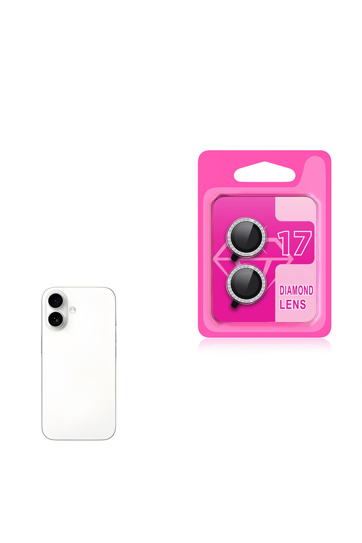 iPhone 17 Zore CL-06 Kamera Lens Koruyucu - Gümüş Gümüş