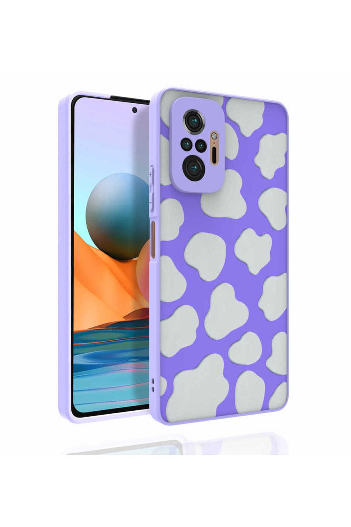 Redmi Note 10 Pro Kılıf Desenli Kamera Korumalı Parlak BSAY Nora Kapak - NO5 No6
