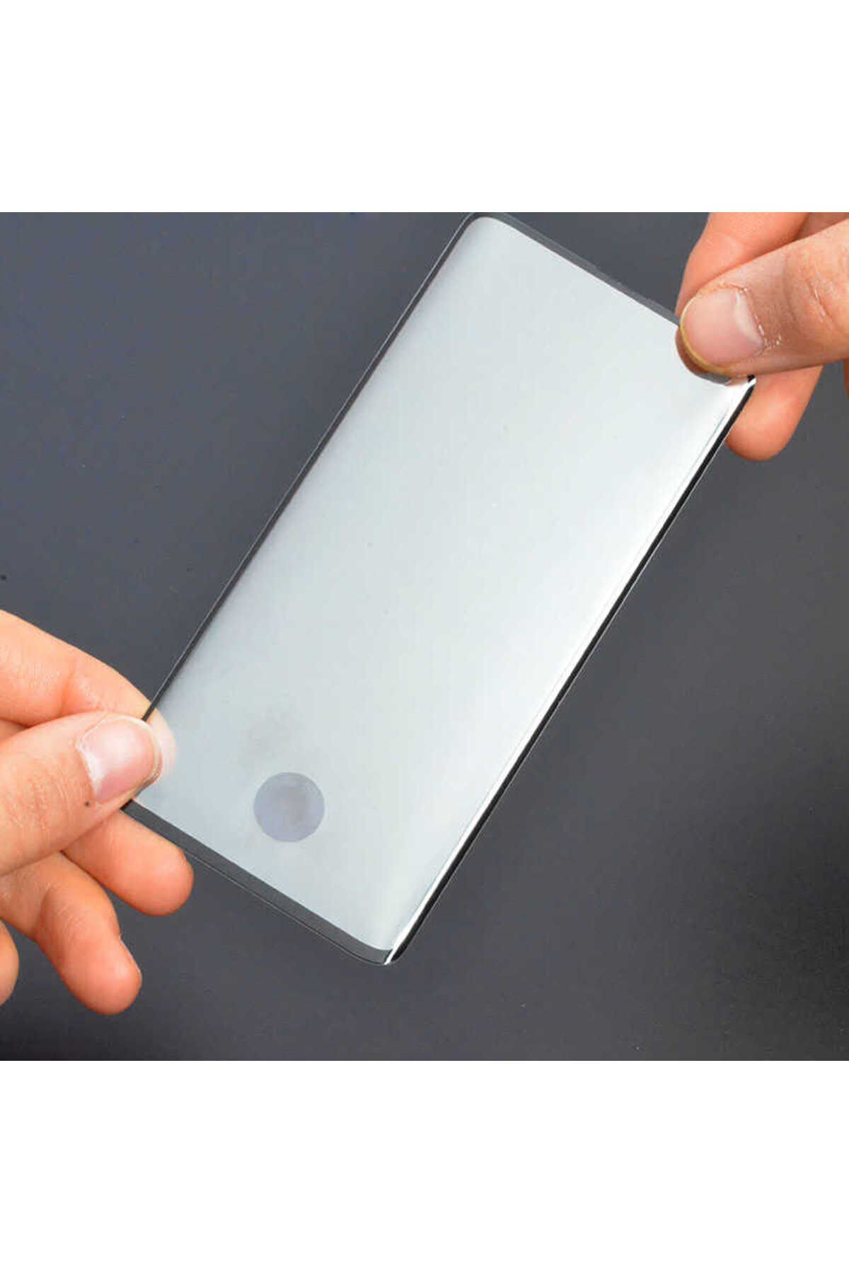 Galaxy S10 Parmak İzli 3D Vov Cam Ekran Koruyucu Siyah