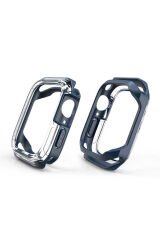 Watch 7 41mm BSAY Watch Gard 08 Sert PC + Silikon Koruyucu - Füme Yeşil