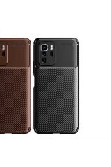 Poco X3 GT Kılıf BSAY Negro Silikon Kapak - Kahverengi Kahverengi