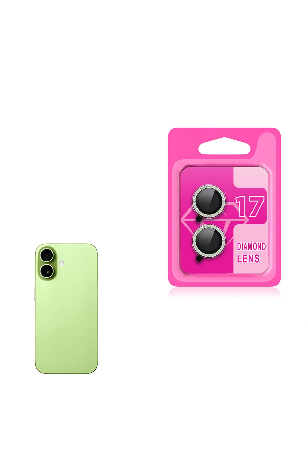 iPhone 17 Zore CL-06 Kamera Lens Koruyucu - Açık Yeşil Yeşil