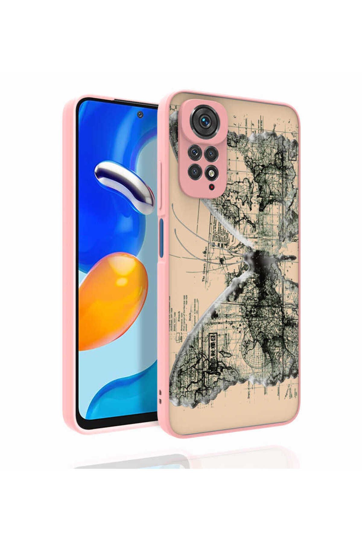 Redmi Note 11S Global Kılıf Desenli Kamera Korumalı Parlak NXAR Nora Kapak - NO4 No4