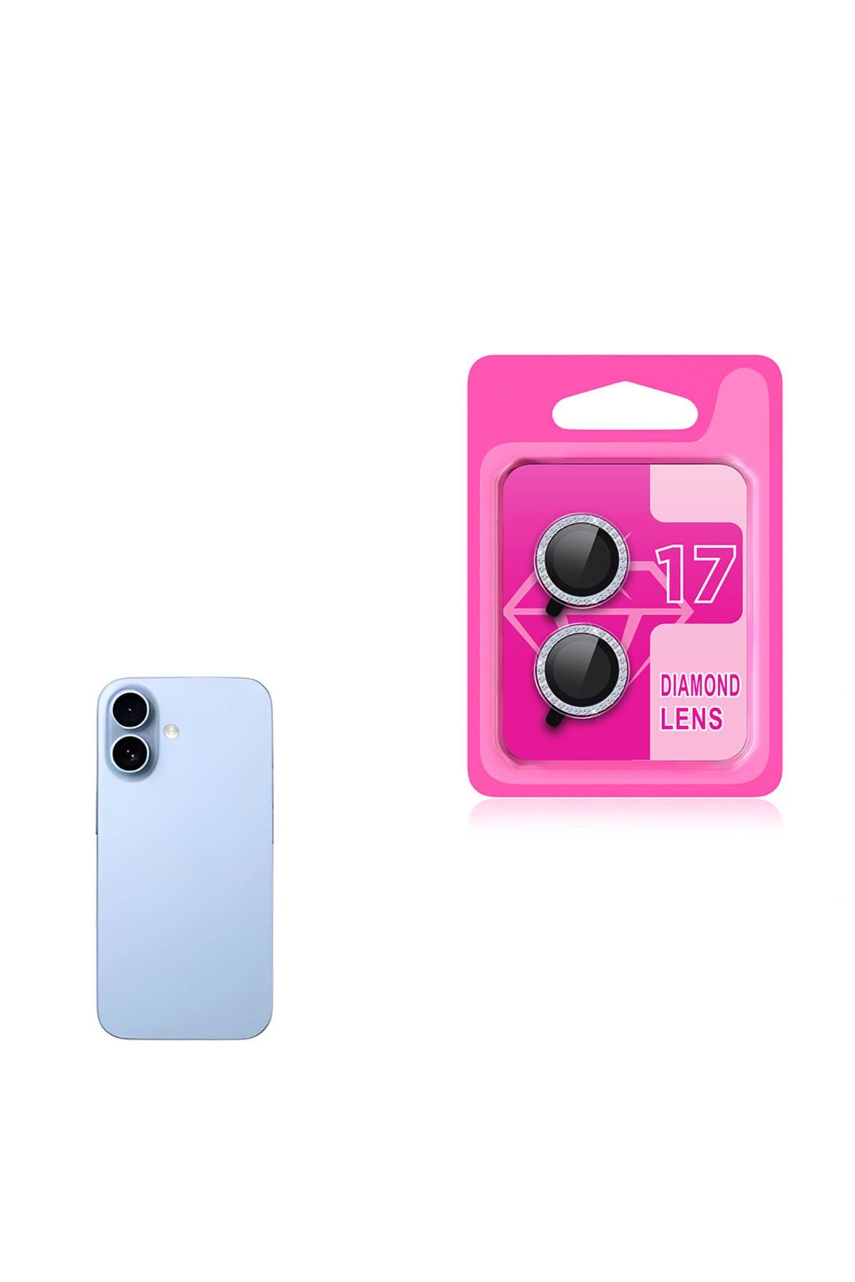 iPhone 17 CL-06 Kamera Lens Koruyucu - Gri Gri