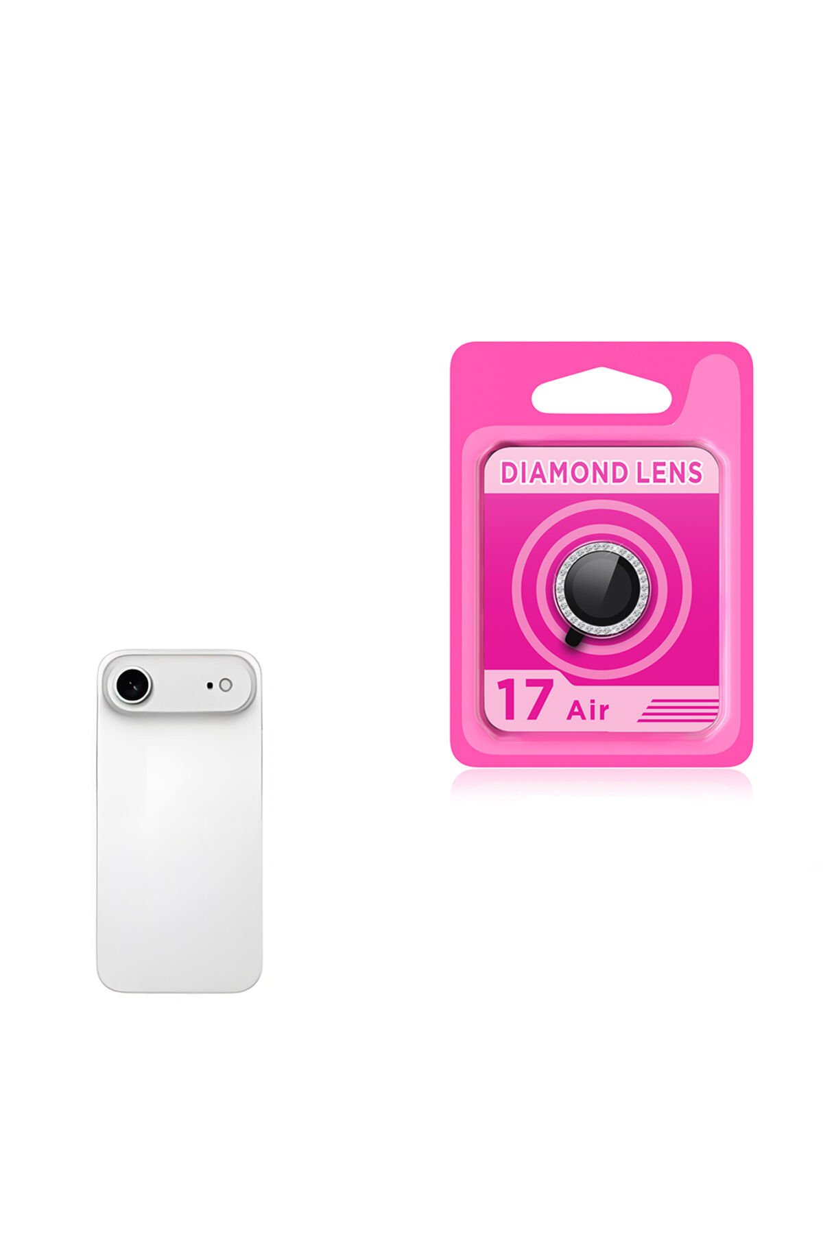 iPhone 17 Air Zore CL-06 Kamera Lens Koruyucu - Gümüş Gümüş