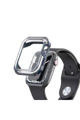 Watch 44mm BSAY Watch Gard 08 Sert PC + Silikon Koruyucu - Füme Siyah