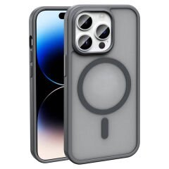 iPhone 14 Pro Kılıf M-safe Şarj Özellikli Mat Arka Yüzey Zore Sio Kılıf