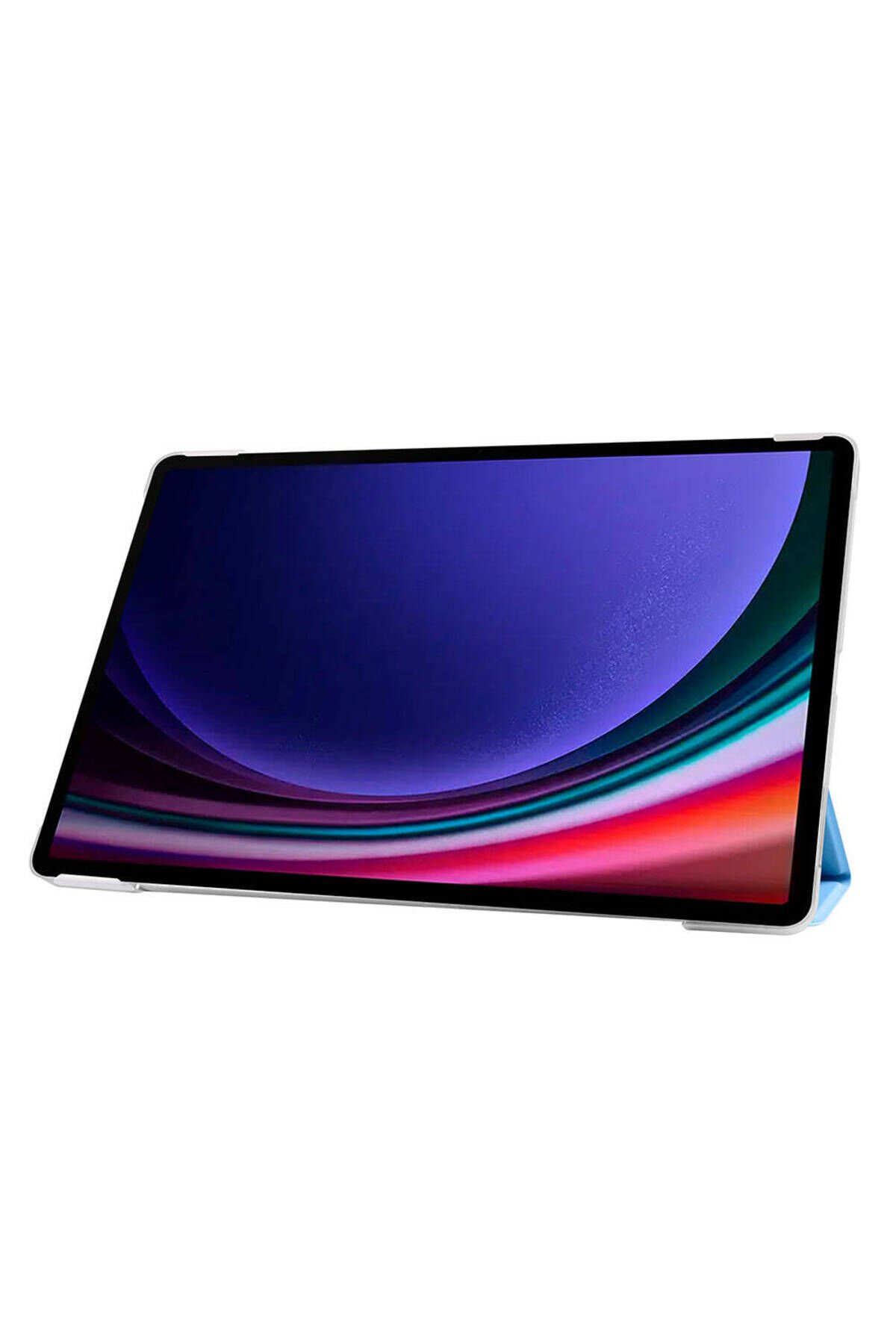 Galaxy Tab S9 Uyumlu BSAY Smart Cover Standlı 1-1 Kılıf-Mavi Mavi