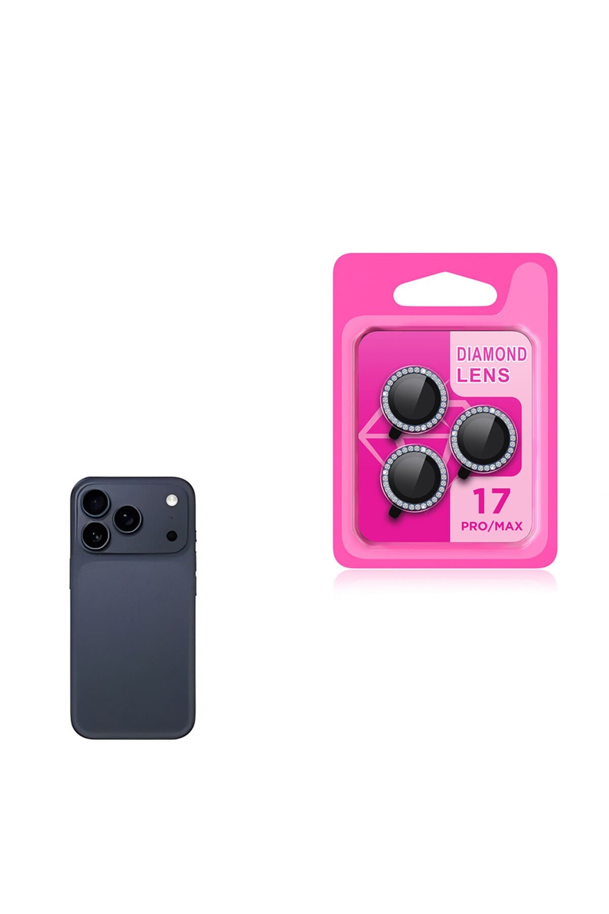 iPhone 17 Pro CL-06 Kamera Lens Koruyucu - Lacivert Lacivert