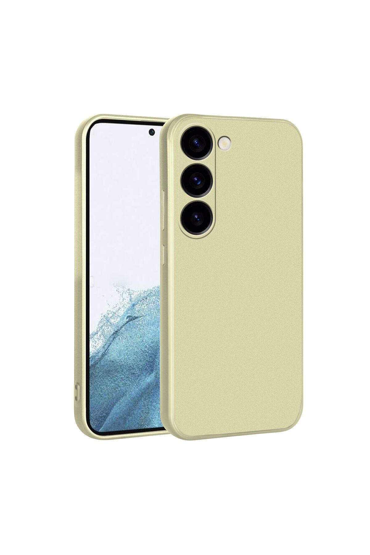 Galaxy S23 Uyumlu BSAY Premier Silikon Kılıf-Kırmızı Gold