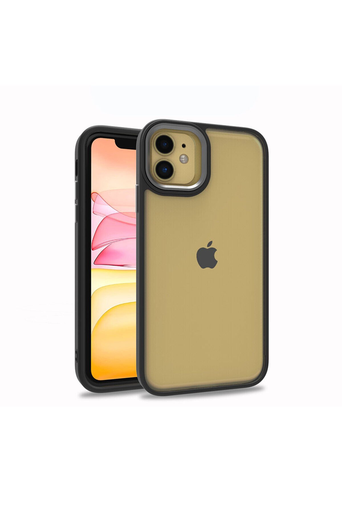 iPhone 11 Uyumlu BSAY Flora Kılıf-Yeşil Siyah
