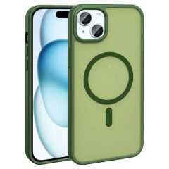 iPhone 14 Kılıf M-safe Şarj Özellikli Mat Arka Yüzey Zore Sio Kılıf Lila