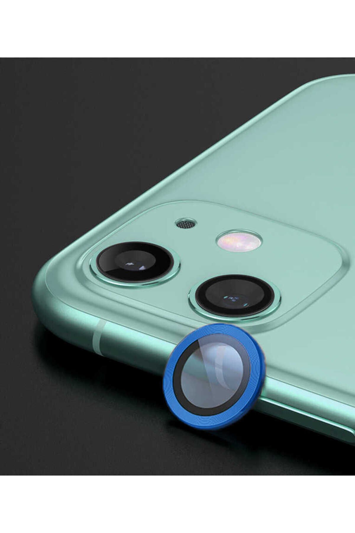 iPhone 12 Mini Uyumlu CL-07 Kamera Koruyucu-Lacivert