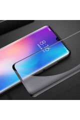 Mi 9 Se Zore Kenarları Kırılmaya Dayanıklı Cam Ekran Koruyucu - Siyah