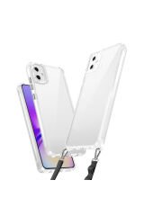 Galaxy A06 Uyumlu Kılıf Airbagli Takılabilir Askı Aparatlı BSAY Snap Silikon Kapak-Şeffaf Şeffaf