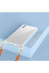 Galaxy A06 Uyumlu Kılıf Airbagli Takılabilir Askı Aparatlı BSAY Snap Silikon Kapak-Şeffaf Şeffaf