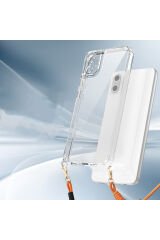 Galaxy A06 Uyumlu Kılıf Airbagli Takılabilir Askı Aparatlı BSAY Snap Silikon Kapak-Şeffaf Şeffaf