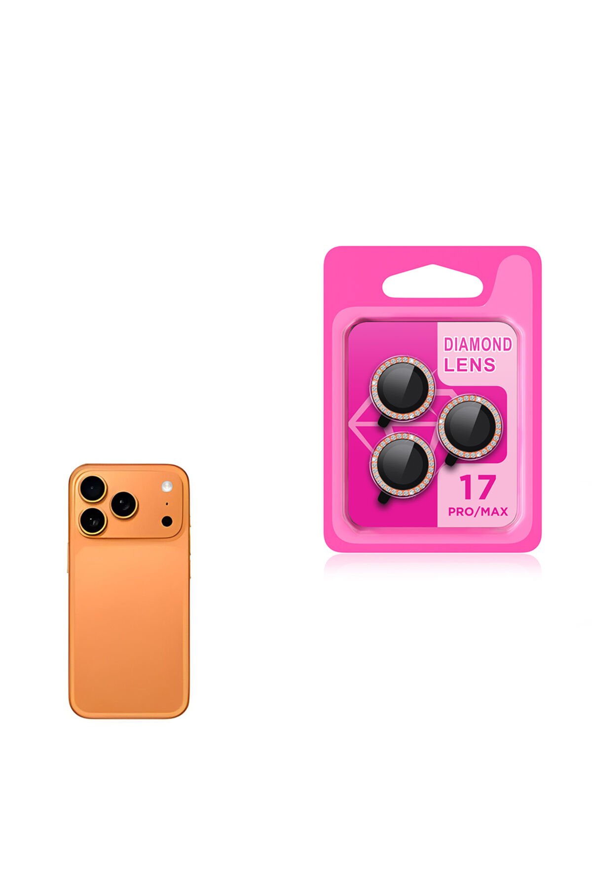 iPhone 17 Pro Max CL-06 Kamera Lens Koruyucu - Titanyum-Gümüş Gümüş