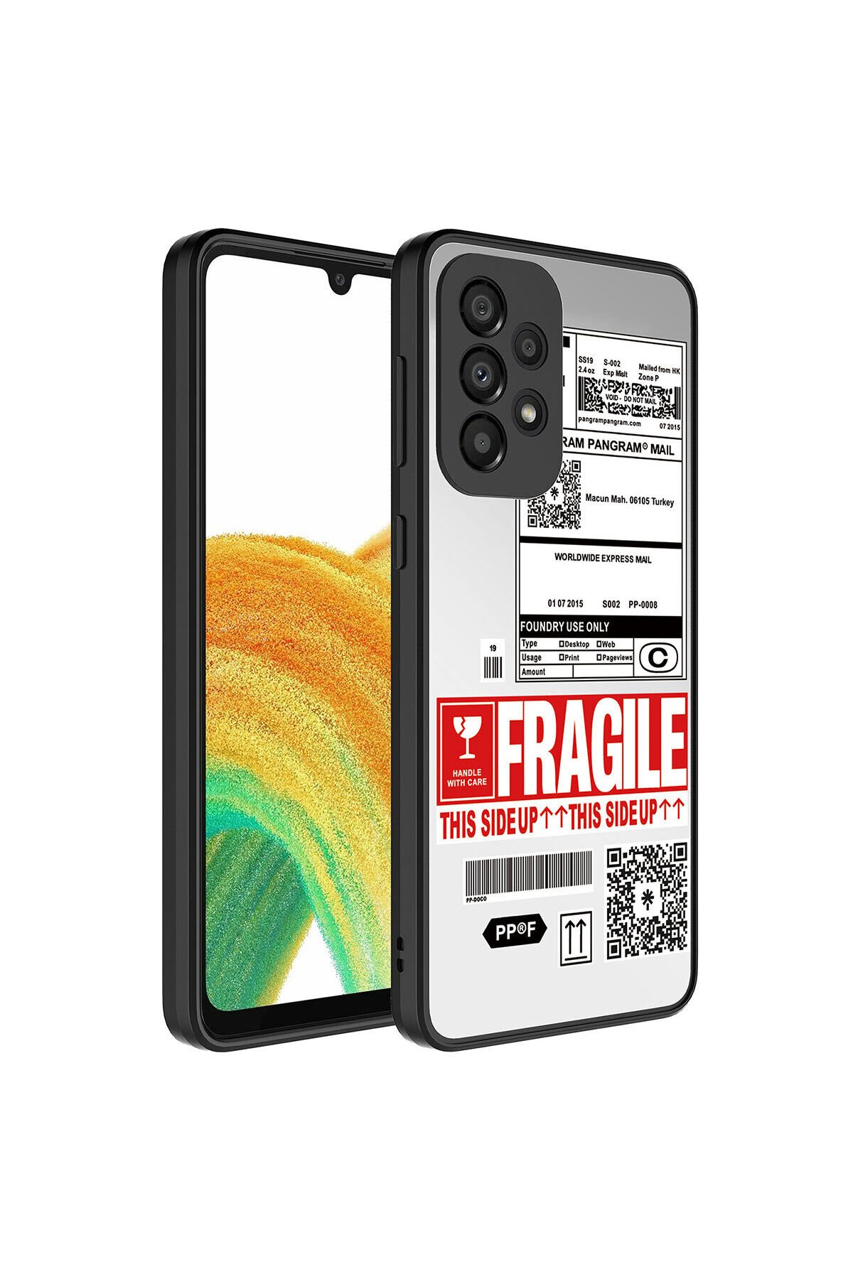 Galaxy A33 5G Kılıf Aynalı Desenli Kamera Korumalı Parlak BSAY Mirror Kapak - Yazı Seyahat