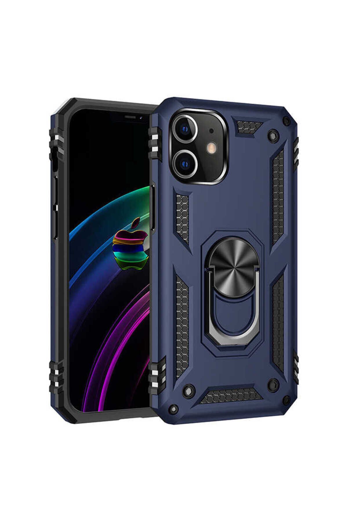 iPhone 12 Mini Uyumlu BSAY Vega Kılıf-Gri Mavi