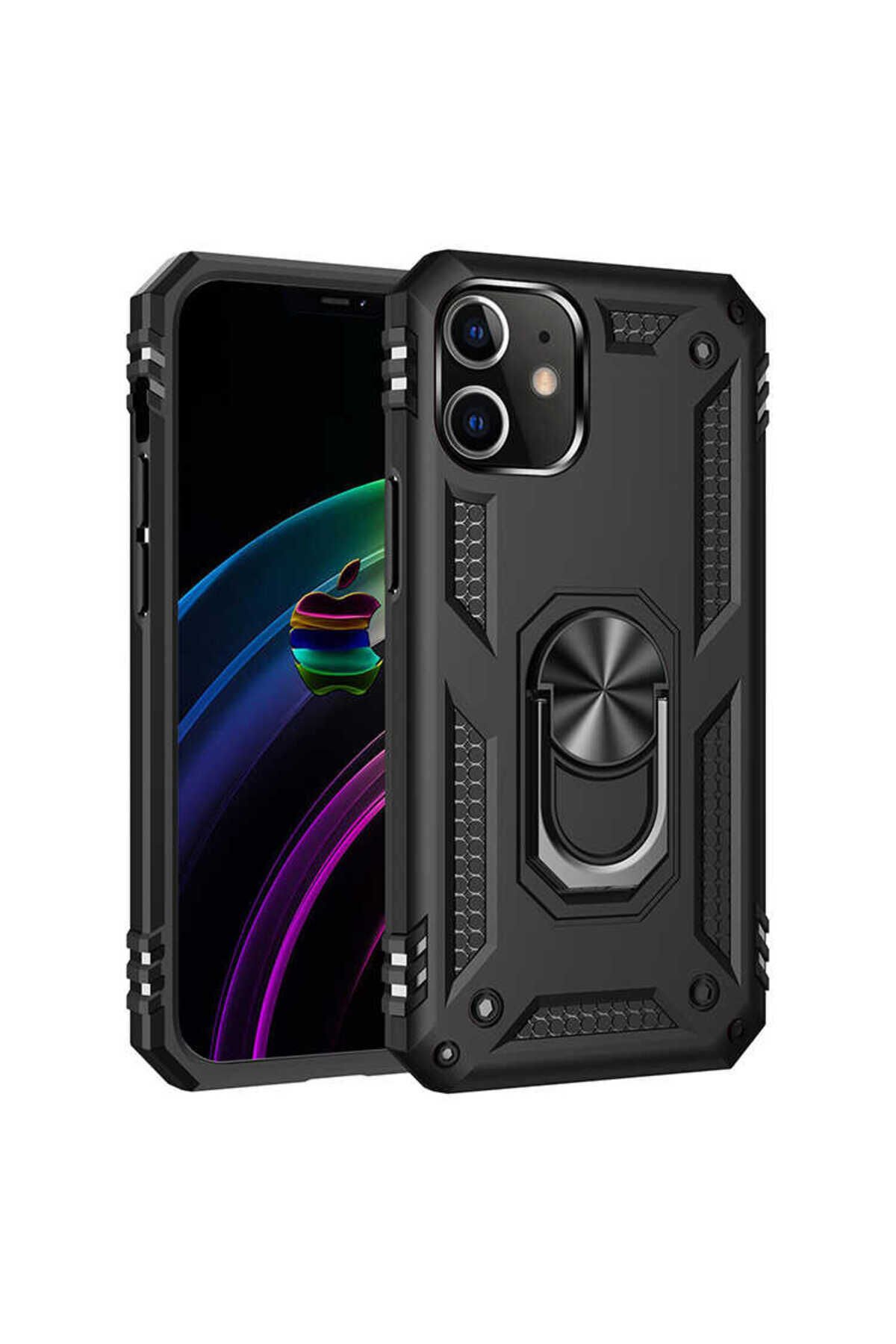 iPhone 12 Mini Uyumlu BSAY Vega Kılıf-Gri Siyah