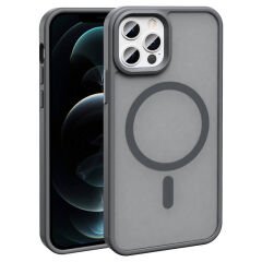 iPhone 12 Pro Kılıf M-safe Şarj Özellikli Mat Arka Yüzey Zore Sio Kılıf