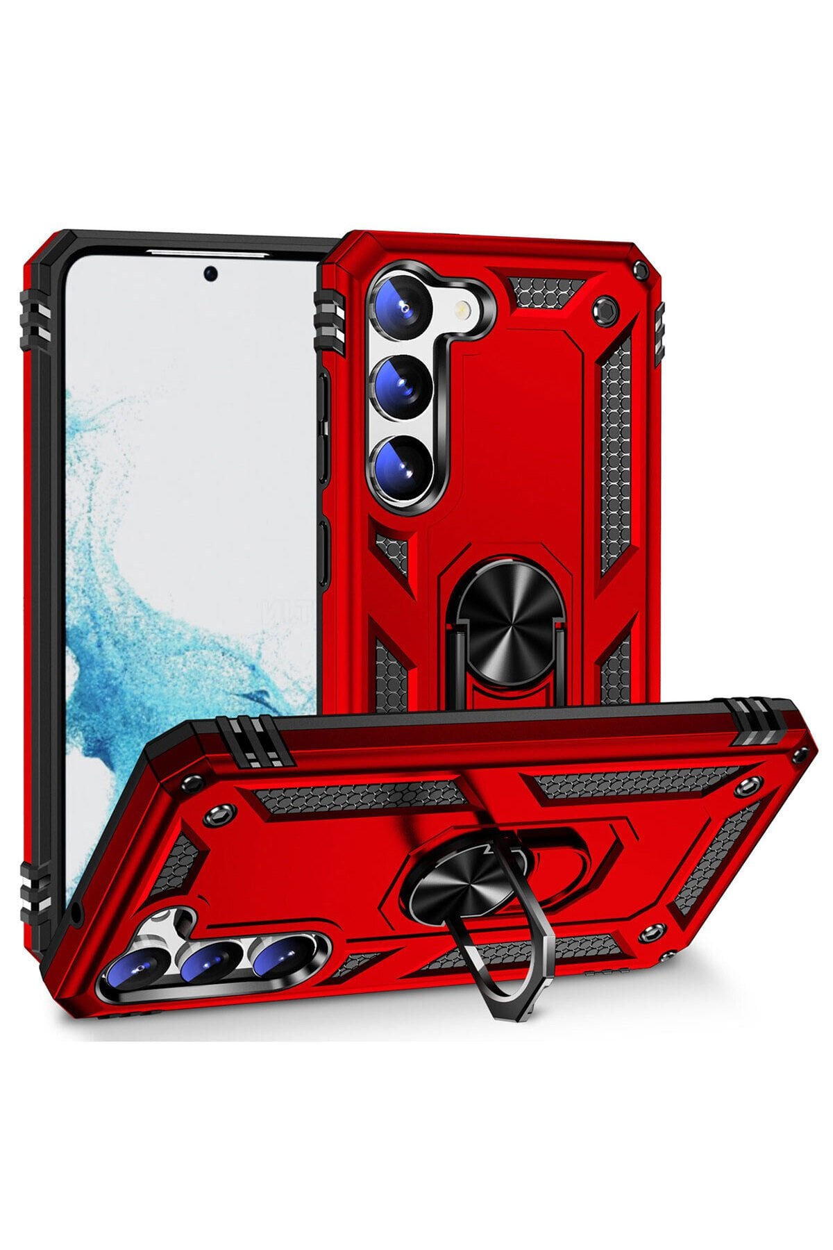 Galaxy S23 Plus Uyumlu CPPL Vega Kılıf-Kırmızı Kırmızı