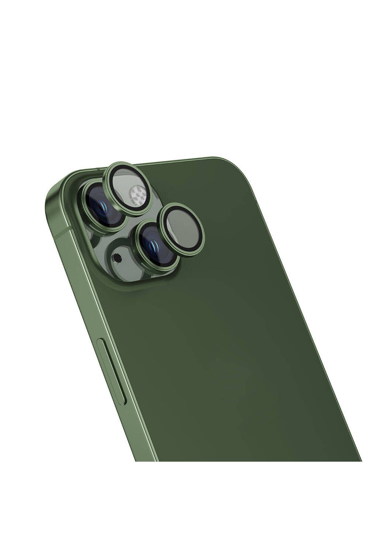 iPhone 15 Uyumlu CL-15 Parmak İzi Bırakmayan Anti-RefCLOive Kamera Koruyucu-Yeşil