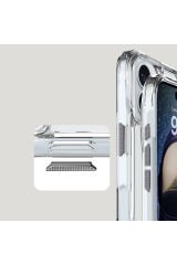 iPhone 16 Plus Kılıf Airbagli Şeffaf BSAY İncek Kapak - Şeffaf Şeffaf