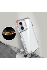 iPhone 16 Plus Kılıf Airbagli Şeffaf BSAY İncek Kapak - Şeffaf Şeffaf