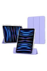 iPad Air 11 2024 Kılıf Magnetik Ayrılabilen Airbagli Uyumlu BSAY Sliding Tablet Kılıfı-Mavi Açık Mavi Açık