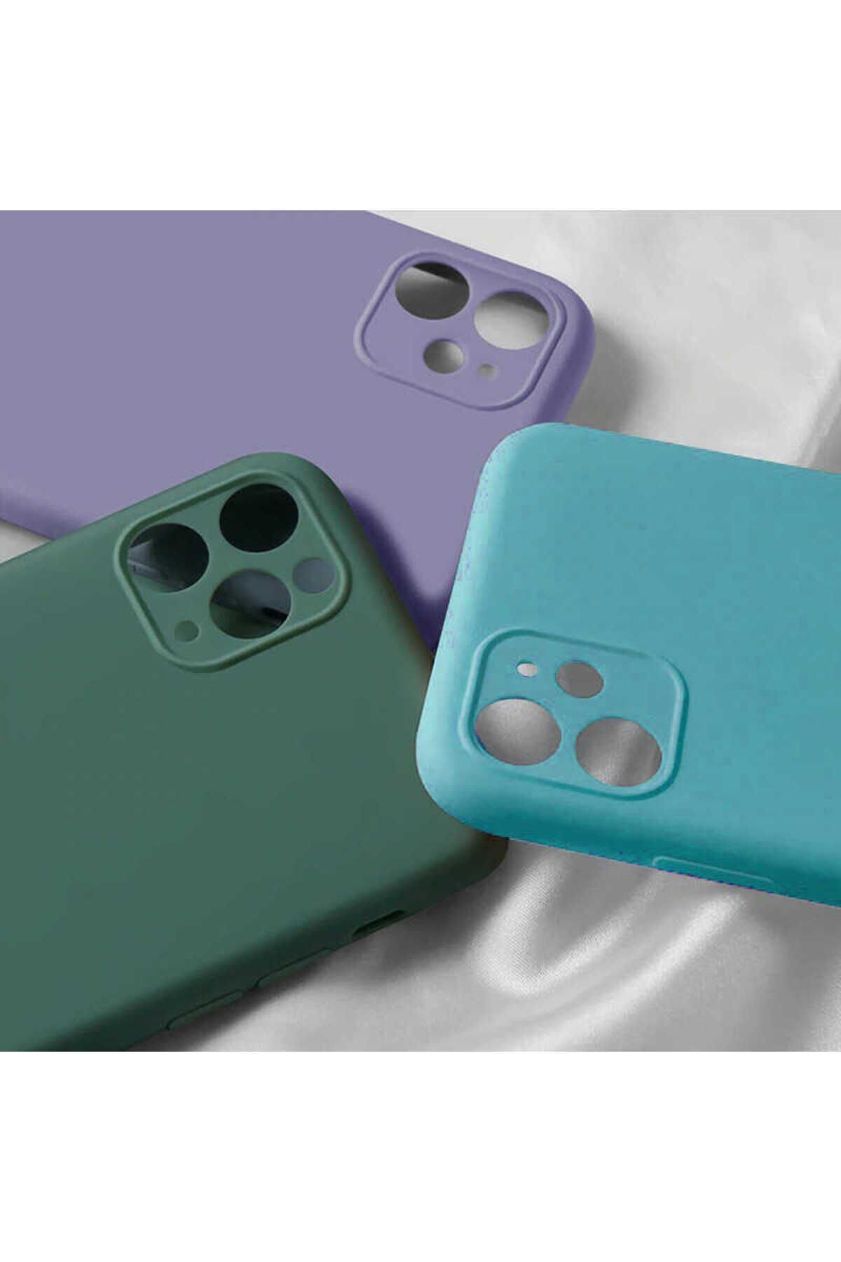 iPhone SE 2022 Uyumlu EFR LSR Lansman Kılıf-Lacivert Koyu Yeşil