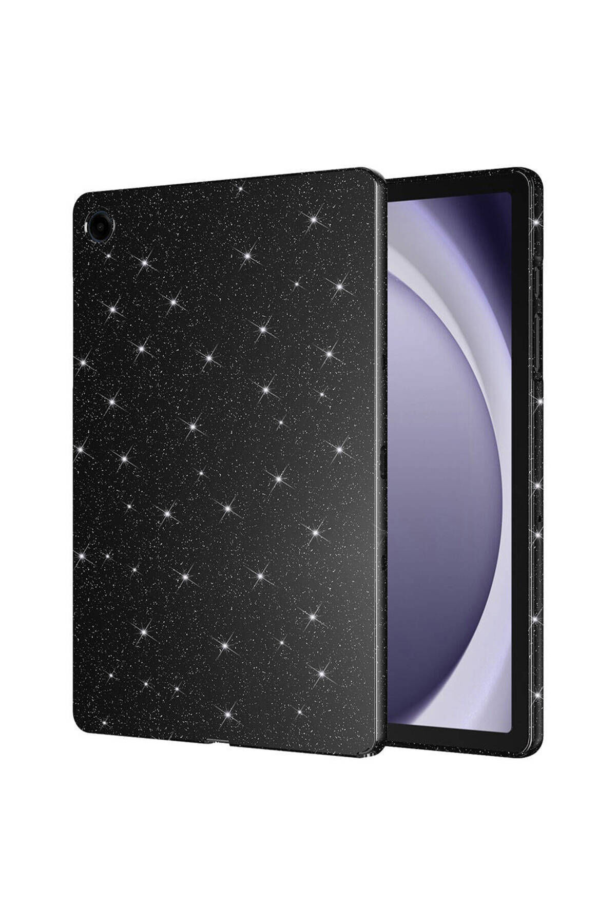 Galaxy Tab S10 FE Simli Parlak Görünümlü BSAY Tablet Koton Kılıf - Lila Gümüş