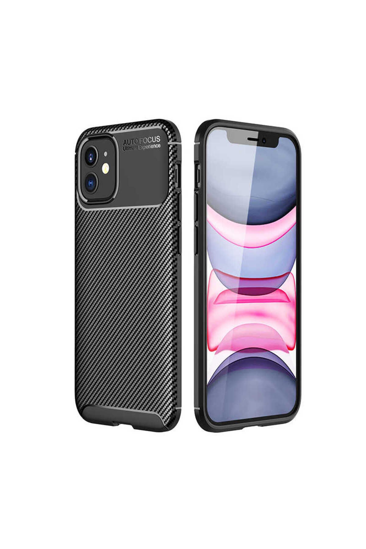 iPhone 12 Uyumlu BSAY Negro Silikon Kılıf-Siyah