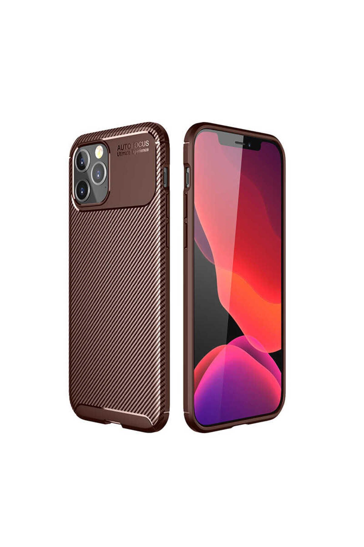 iPhone 12 Pro Max Uyumlu BSAY Negro Silikon Kılıf-Kahverengi