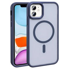 iPhone 11 Kılıf M-safe Şarj Özellikli Mat Arka Yüzey Zore Sio Kılıf Siyah