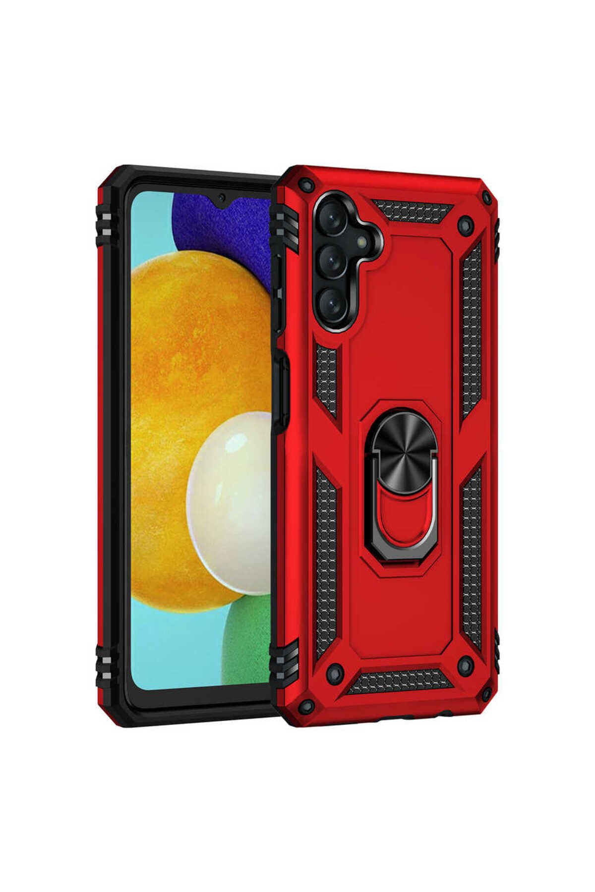 Galaxy A04S Kılıf BSAY Vega Kapak - Mavi Kırmızı