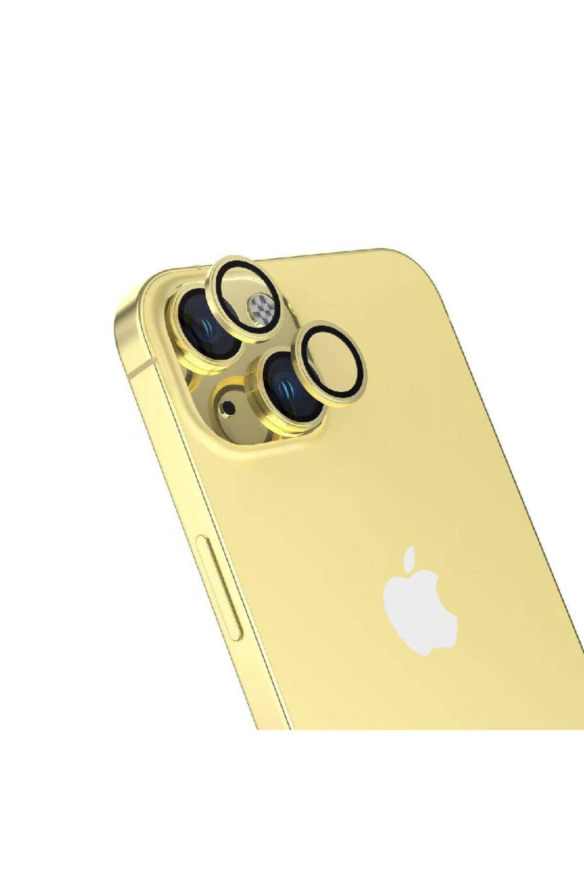 iPhone 15 Uyumlu ASMA CL-15 Parmak İzi Bırakmayan Anti-RefCLOive Kamera Koruyucu-Sarı